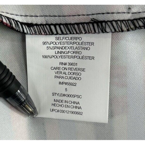 My Michelle 5 A-Line Stretch Pink Watercolor Striped Dress Skater Sundress Art - Picture 9 of 10